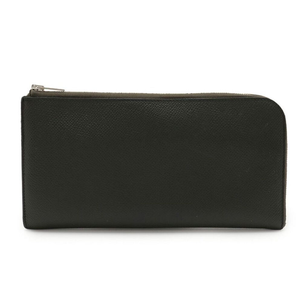 Hermes Remix Combine Duo L-Zip Long Wallet Grey Leather